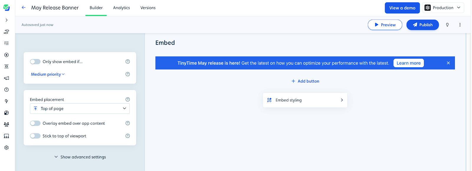 Banner Embed Customization
