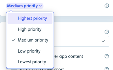 Banner Priority Settings