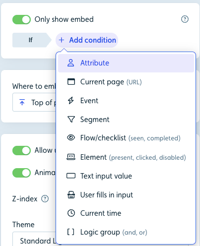 Embed Conditions