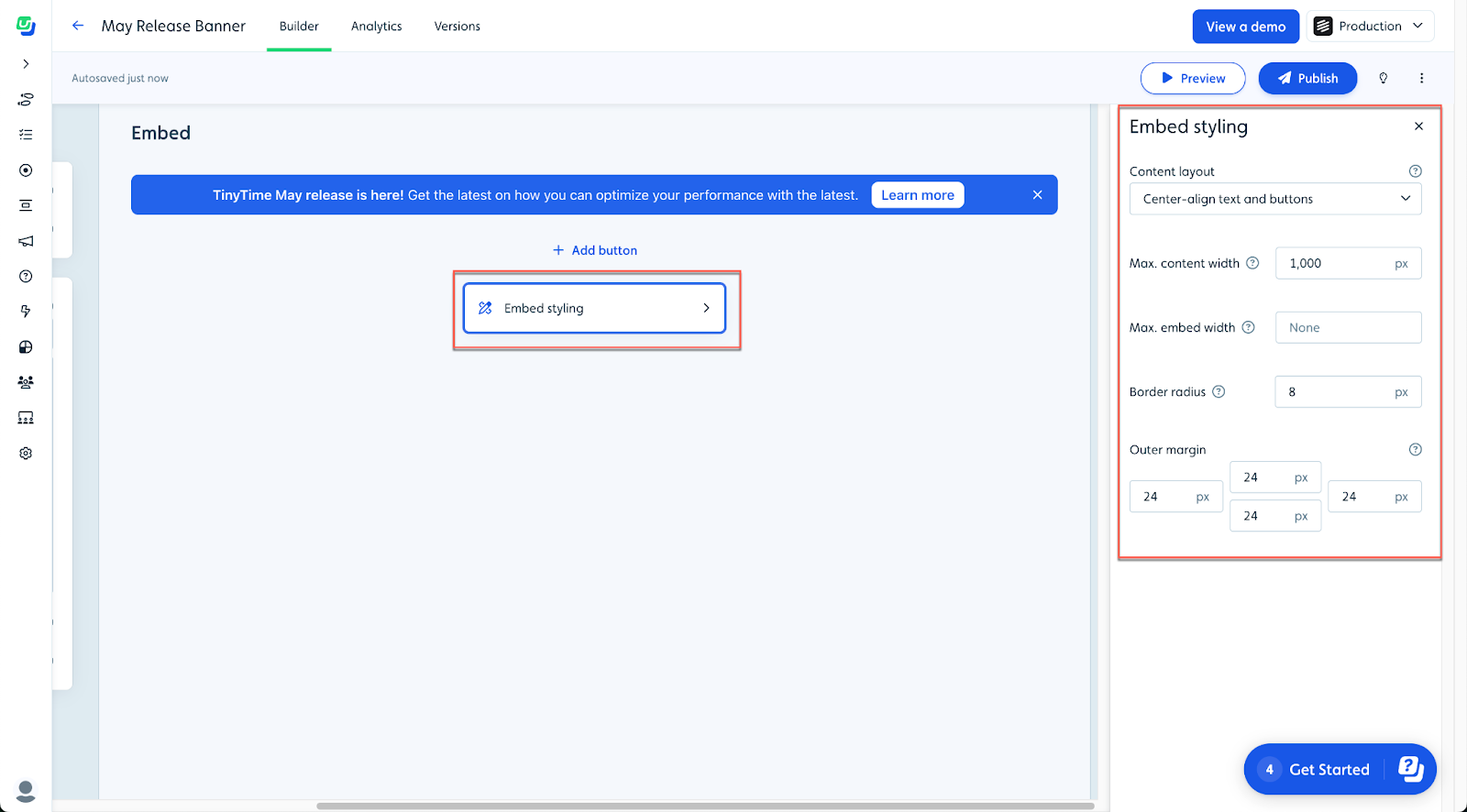 Embed Styling Options